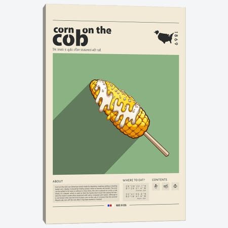 Corn On The Cob Canvas Print #GWD35} by GastroWorld Canvas Print