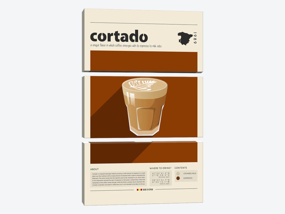 Cortado by GastroWorld 3-piece Art Print