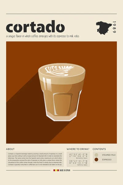 Food & Drink Posters: Cortado by GastroWorld