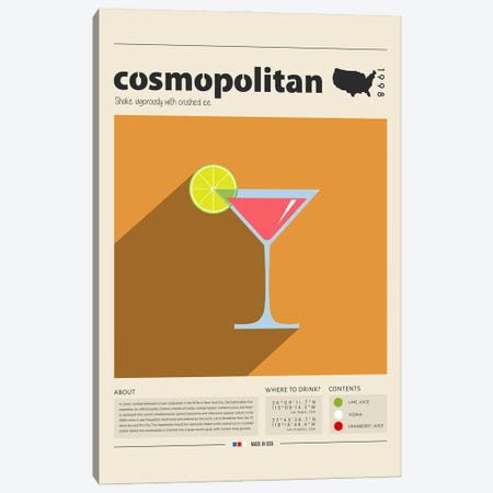 Cosmopolitan Canvas Print #GWD37} by GastroWorld Art Print
