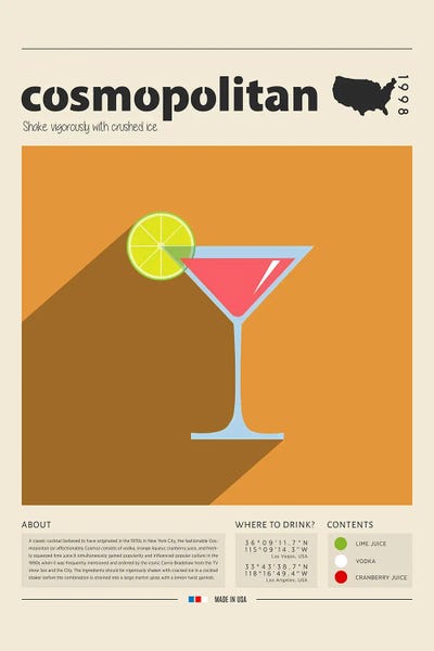 Food & Drink Posters: Cosmopolitan by GastroWorld