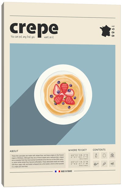 Crepe Canvas Art Print - Food & Drink Posters