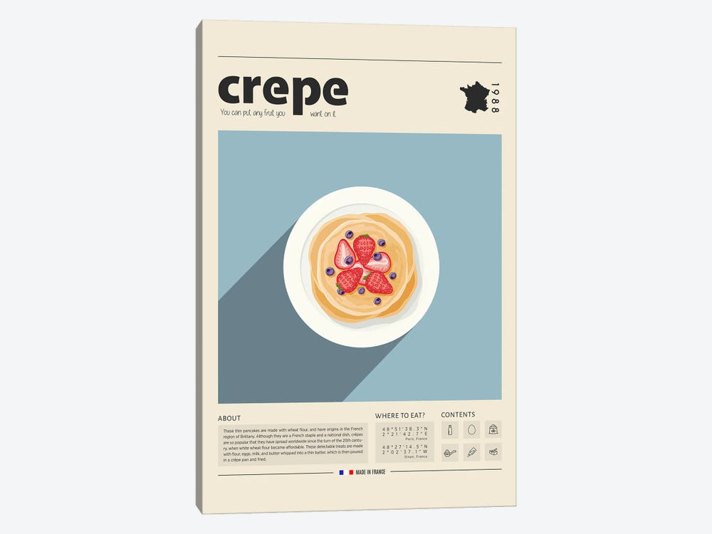 Crepe by GastroWorld 1-piece Canvas Art Print