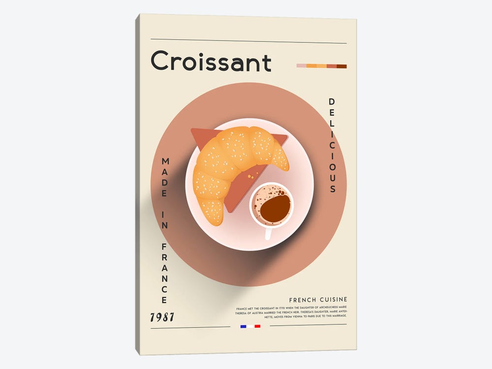 Croissant I by GastroWorld 1-piece Canvas Artwork