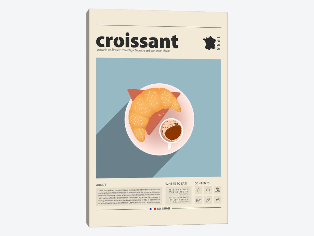 Croissant II by GastroWorld 1-piece Canvas Wall Art