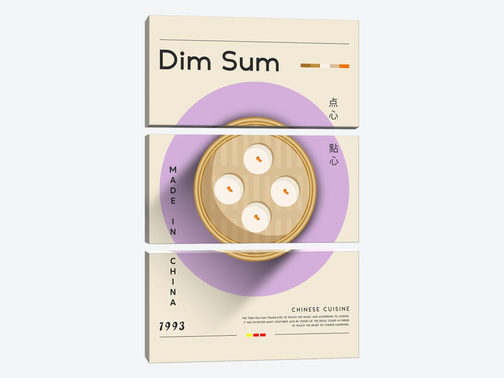 Dim Sum I by GastroWorld 3-piece Canvas Artwork