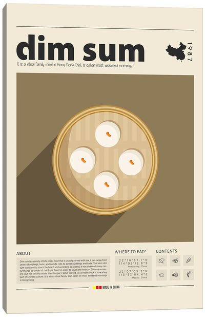 Dim Sum II Canvas Art Print - Food & Drink Posters