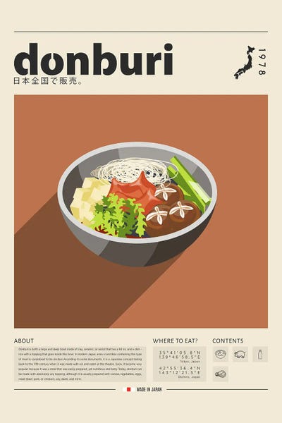 Food & Drink Posters: Donburi by GastroWorld