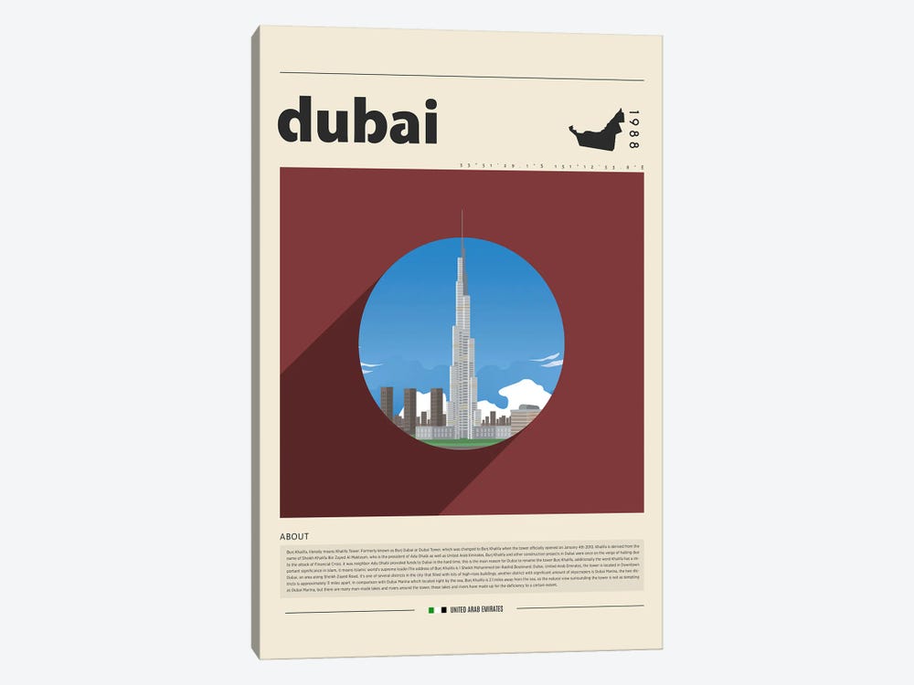 Dubai City by GastroWorld 1-piece Art Print