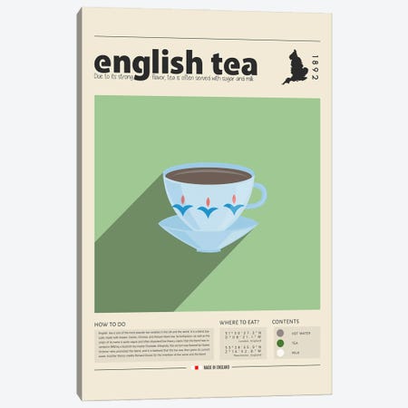 English Tea Canvas Print #GWD49} by GastroWorld Art Print