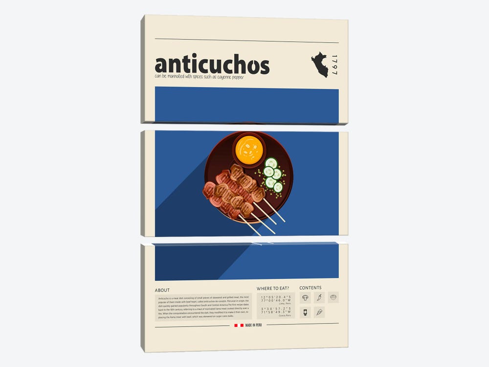 Anticushos by GastroWorld 3-piece Canvas Print
