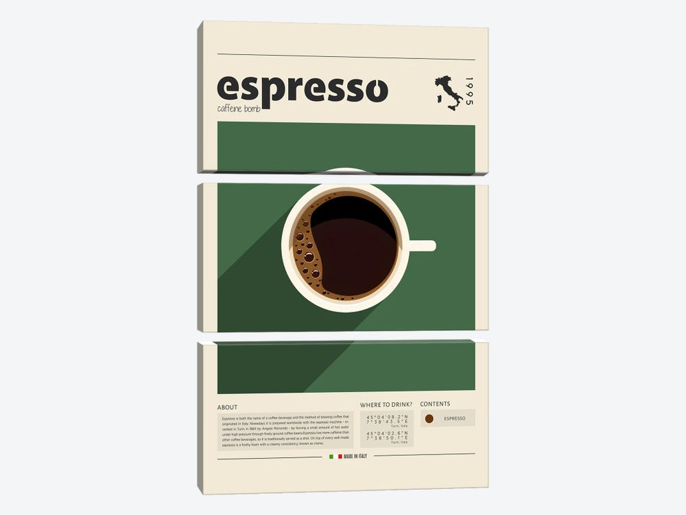 Espresso by GastroWorld 3-piece Canvas Art Print