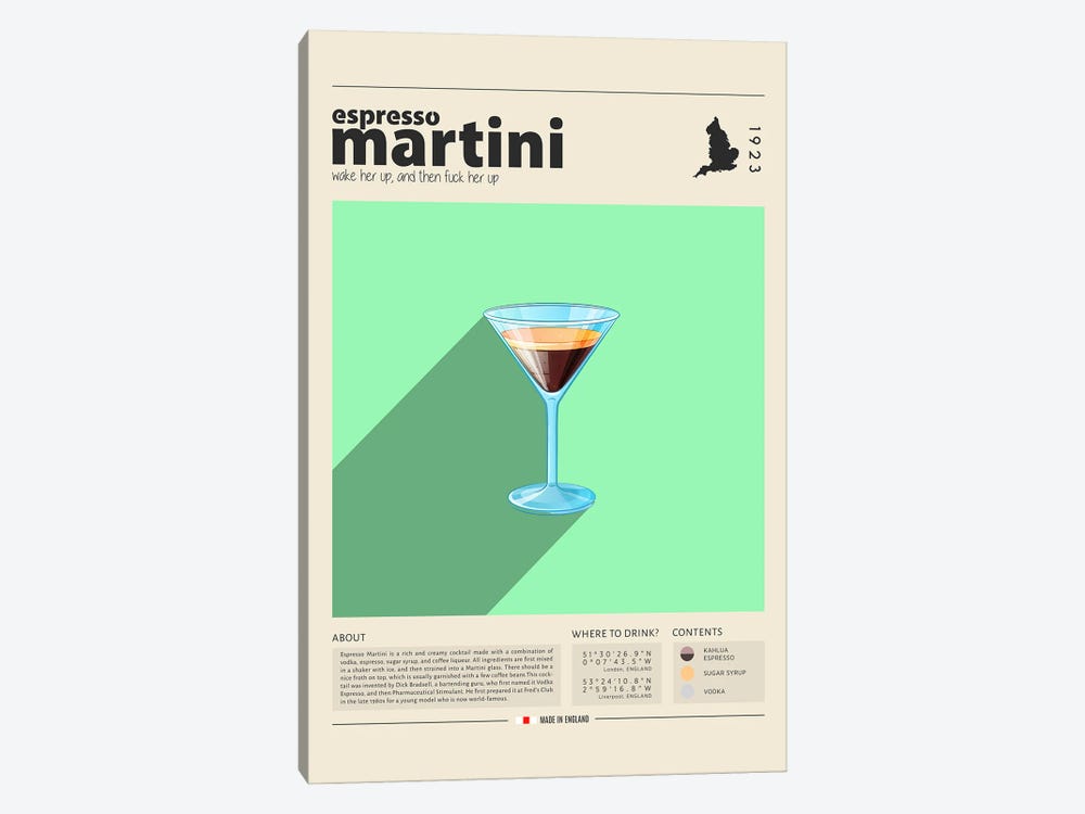 Espresso Martini by GastroWorld 1-piece Canvas Artwork