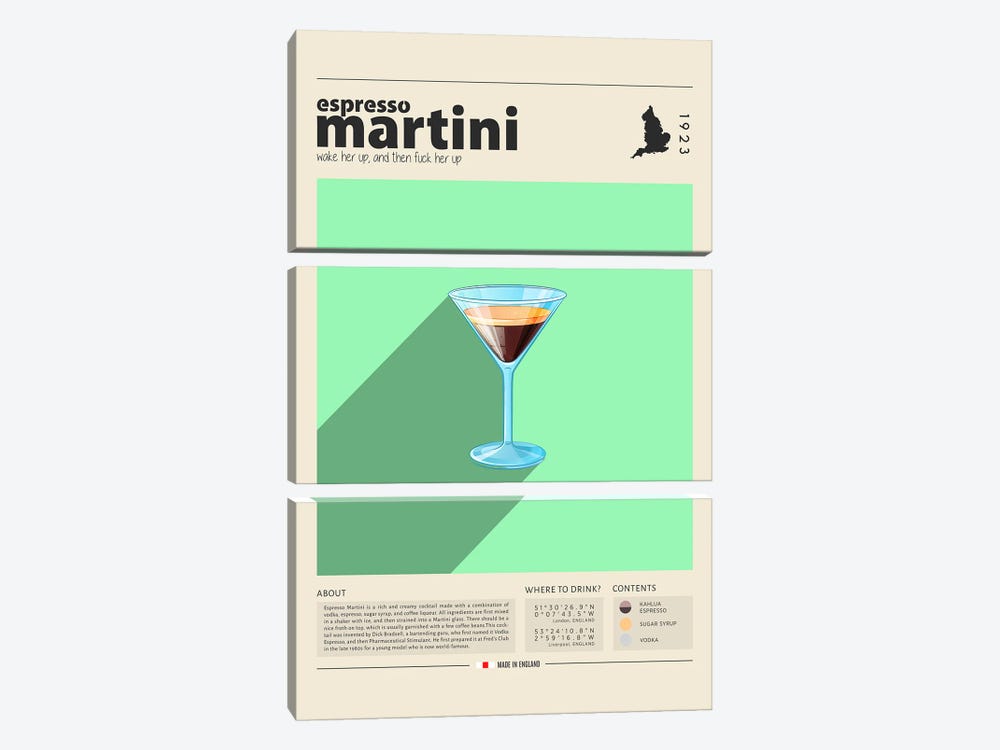 Espresso Martini by GastroWorld 3-piece Canvas Art