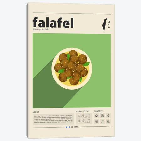 Falafel Canvas Print #GWD52} by GastroWorld Canvas Artwork