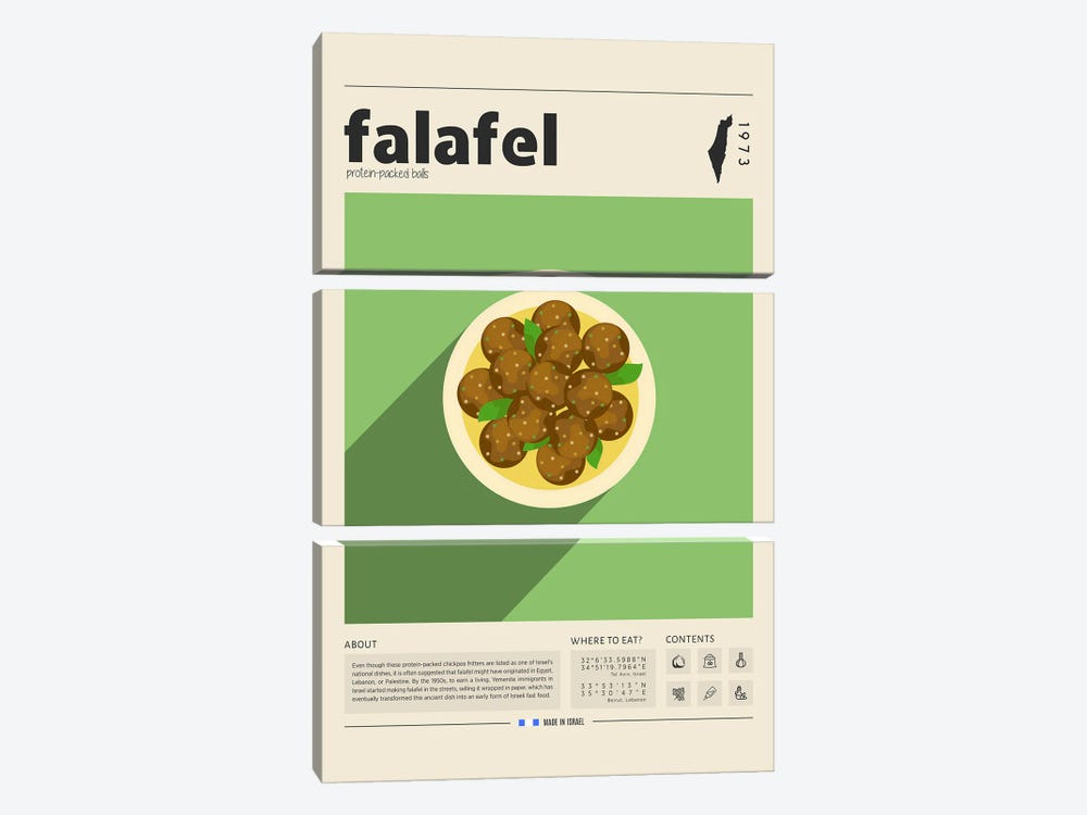 Falafel by GastroWorld 3-piece Art Print