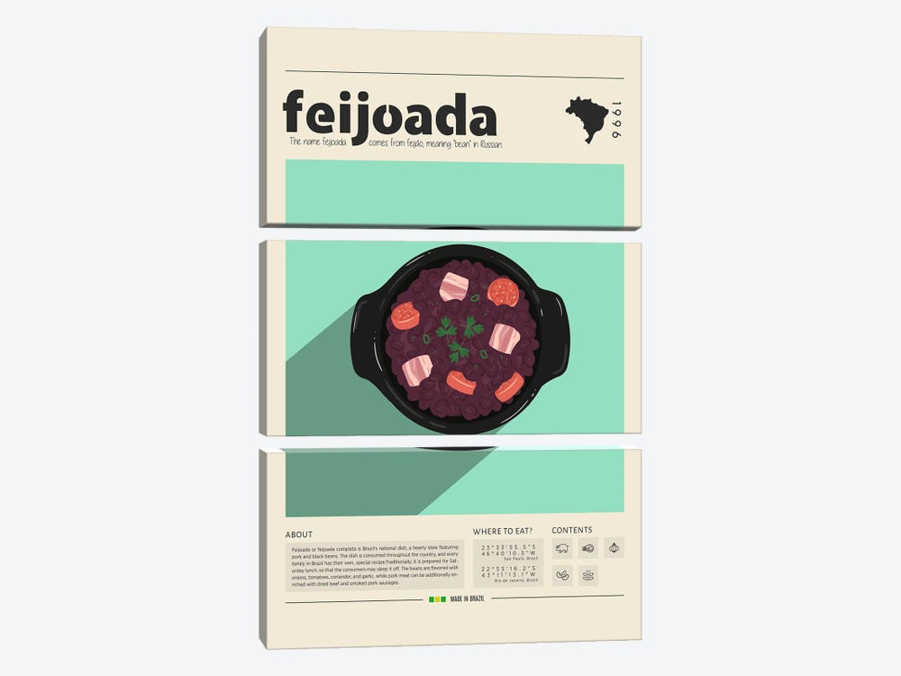 Feijoada by GastroWorld 3-piece Canvas Artwork