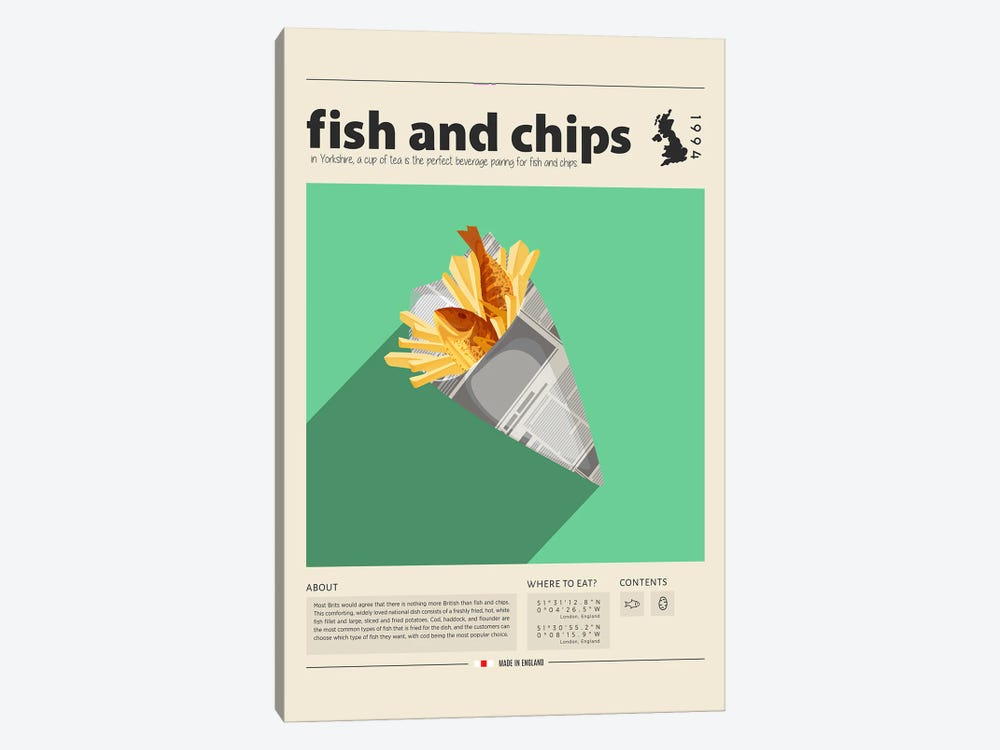 Fish And Chips by GastroWorld 1-piece Art Print