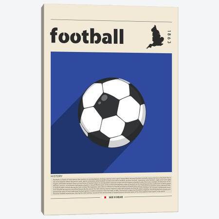 Football Canvas Print #GWD56} by GastroWorld Canvas Print