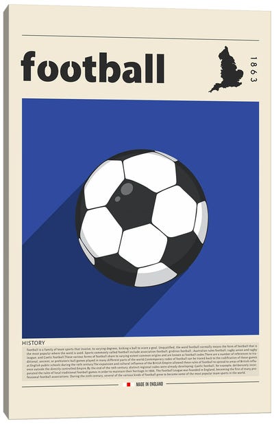 Football Canvas Art Print - Soccer Art