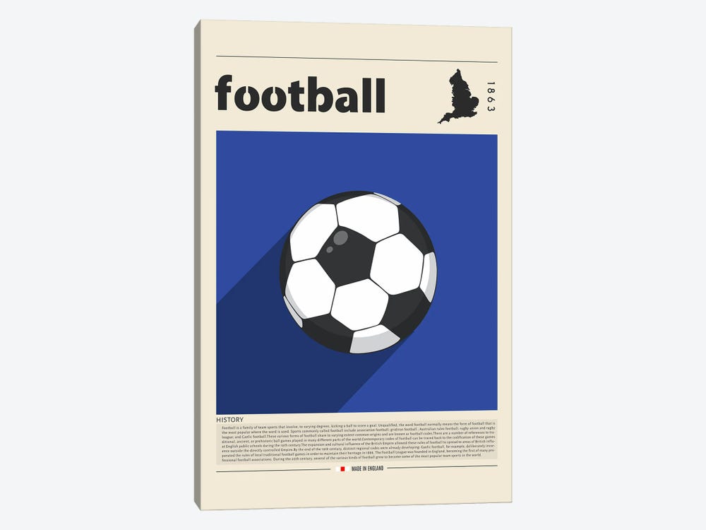 Football by GastroWorld 1-piece Canvas Art Print