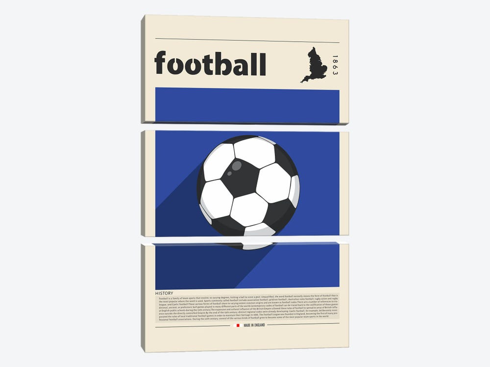 Football by GastroWorld 3-piece Art Print