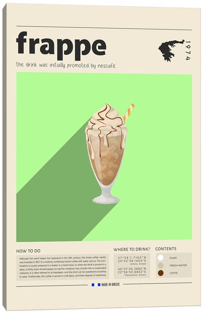 Frappe Canvas Art Print - Food & Drink Posters