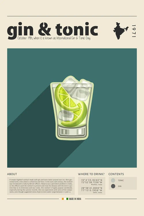 Gin And Tonic by GastroWorld wall art
