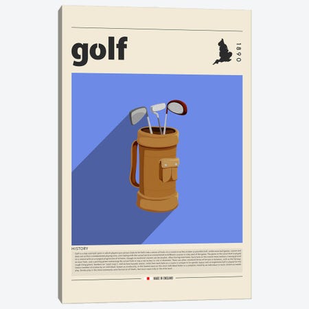 Golf Canvas Print #GWD59} by GastroWorld Canvas Artwork