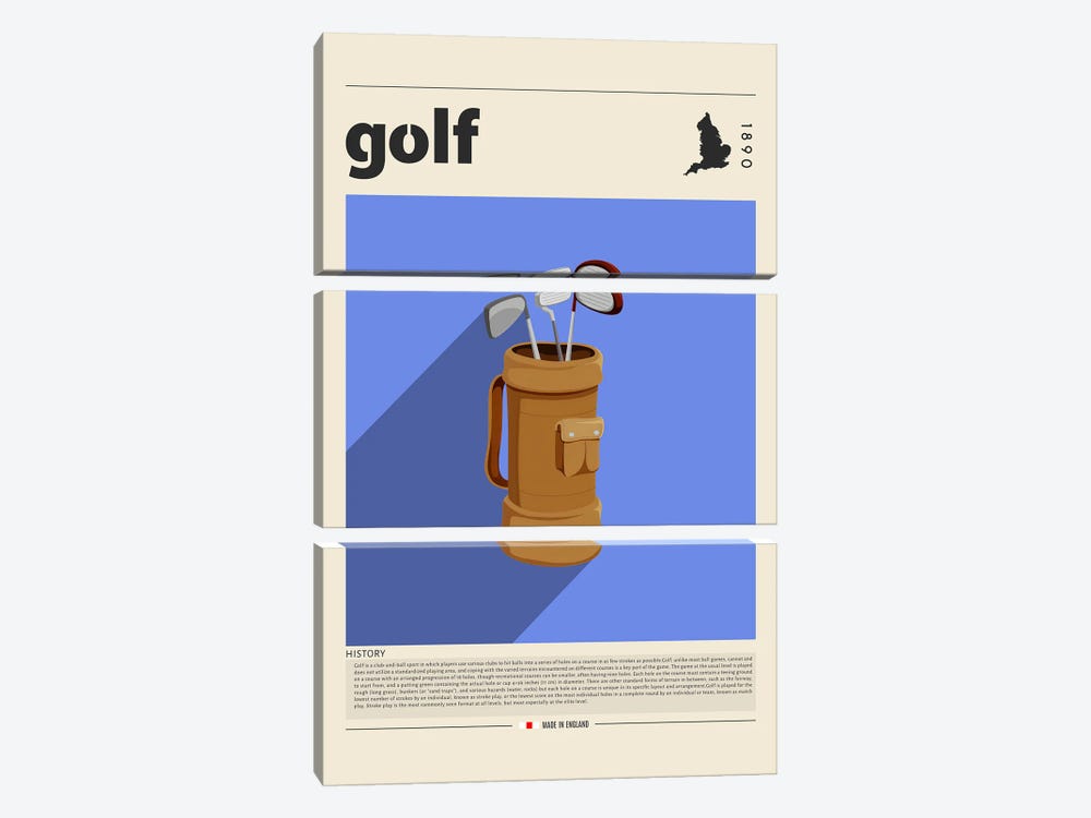 Golf by GastroWorld 3-piece Canvas Art