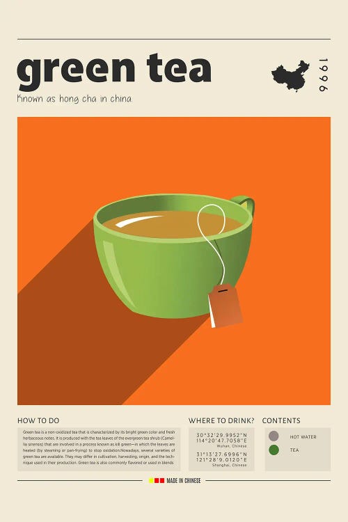Green Tea by GastroWorld wall art