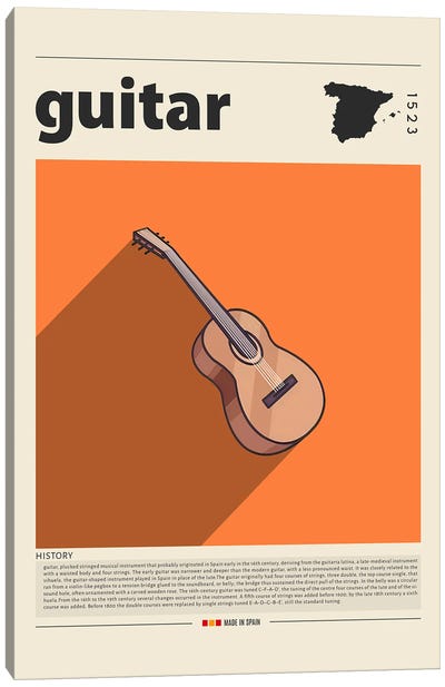 Guitar Canvas Art Print - GastroWorld