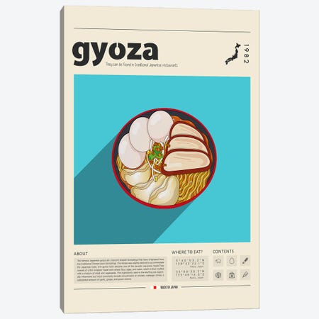 Gyoza Canvas Print #GWD62} by GastroWorld Canvas Print