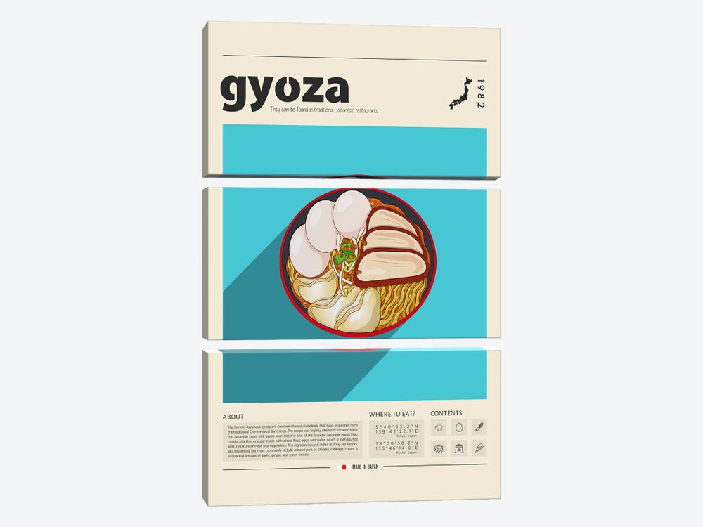 Gyoza by GastroWorld 3-piece Canvas Artwork