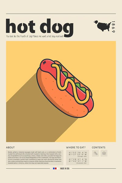 Food & Drink Posters: Hot Dog by GastroWorld