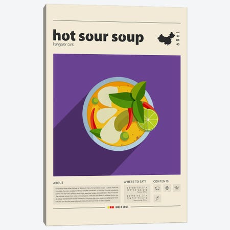 Hot Sour Soup Canvas Print #GWD65} by GastroWorld Canvas Wall Art