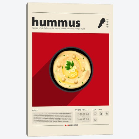 Hummus Canvas Print #GWD68} by GastroWorld Canvas Art Print