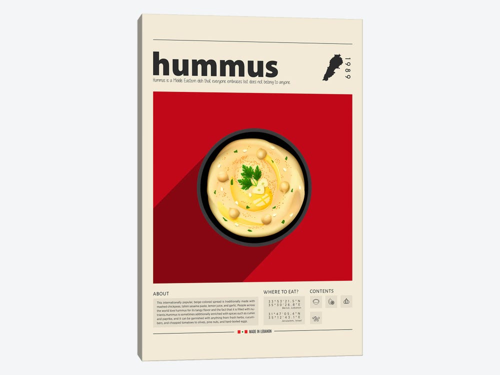 Hummus by GastroWorld 1-piece Canvas Wall Art