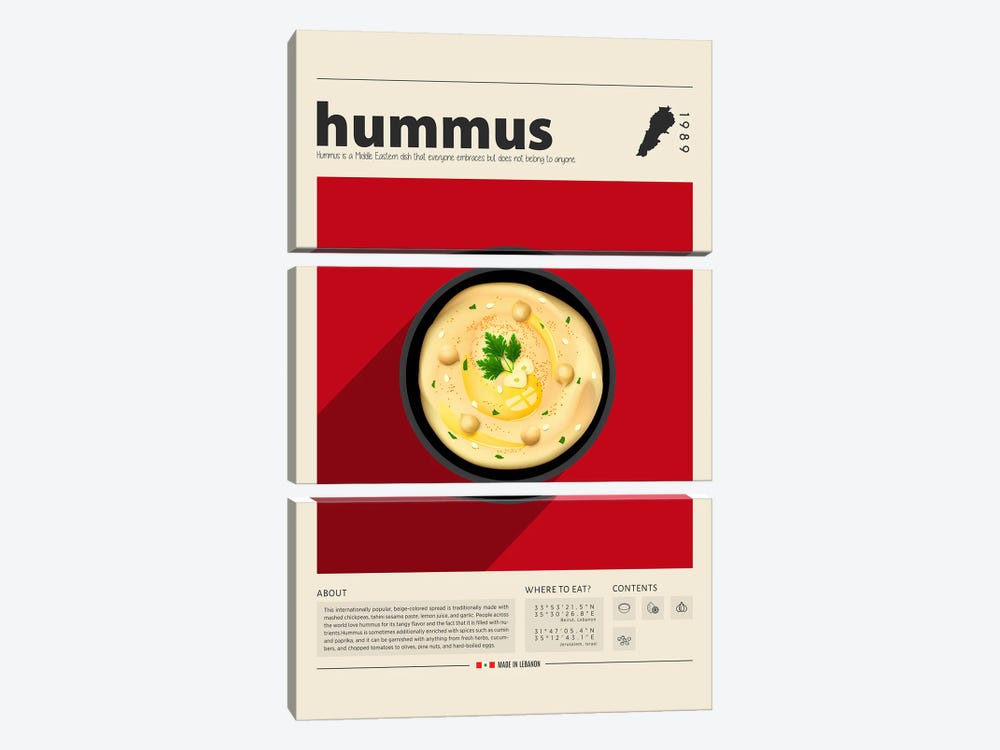 Hummus by GastroWorld 3-piece Canvas Art