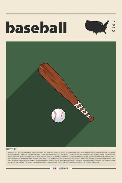 Baseball by GastroWorld multi panel art
