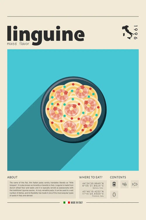 Linguine by GastroWorld wall art