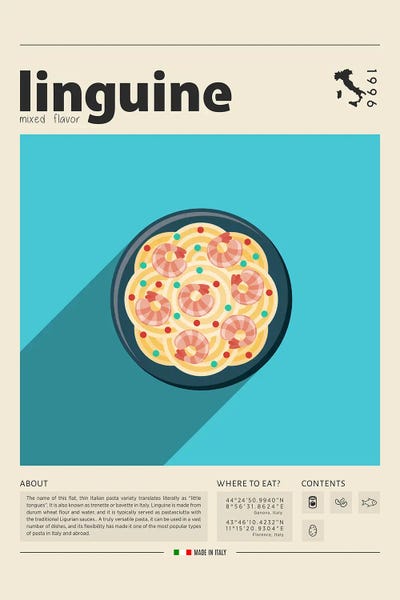 Food & Drink Posters: Linguine by GastroWorld