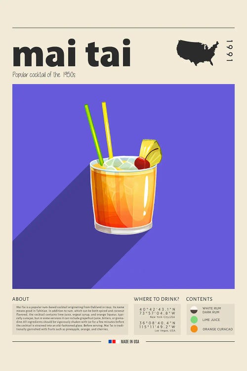 Mai Tai by GastroWorld wall art
