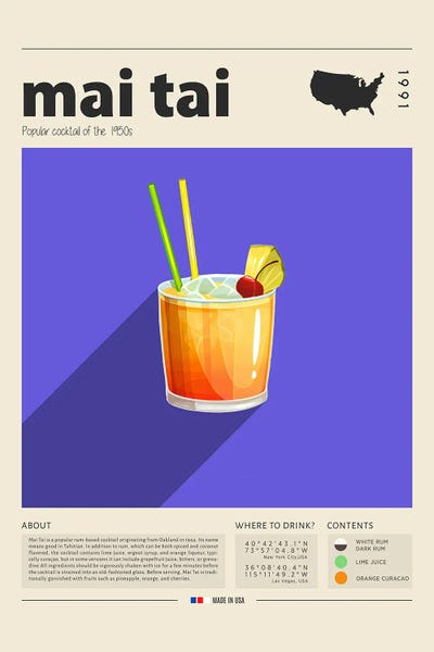 Food & Drink Posters: Mai Tai by GastroWorld