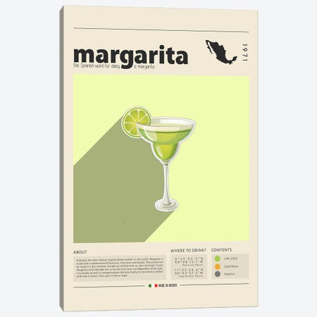Margarita Canvas Print #GWD80} by GastroWorld Art Print