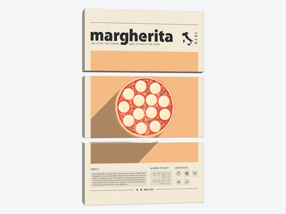 Margherita by GastroWorld 3-piece Canvas Art Print