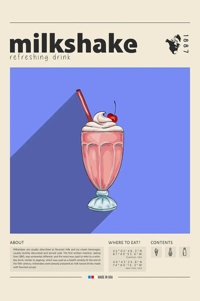 Food & Drink Posters: Milkshake by GastroWorld