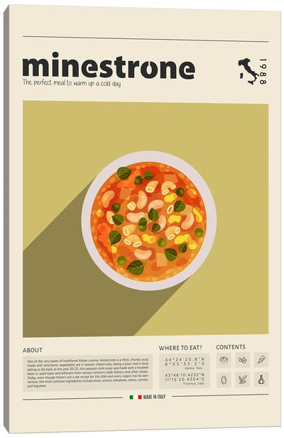Minestrone Canvas Art Print - Food & Drink Posters