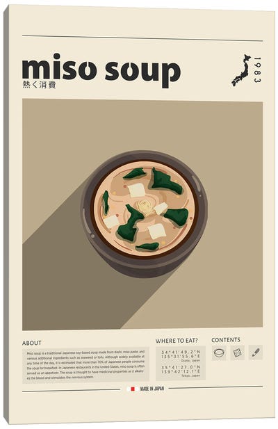 Miso Soup Canvas Art Print - Soup Art