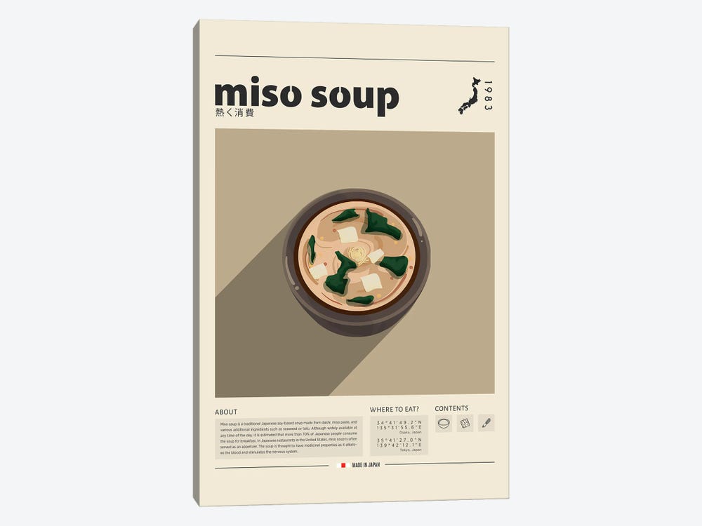Miso Soup by GastroWorld 1-piece Canvas Art Print